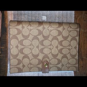 Coach notebook with signature print